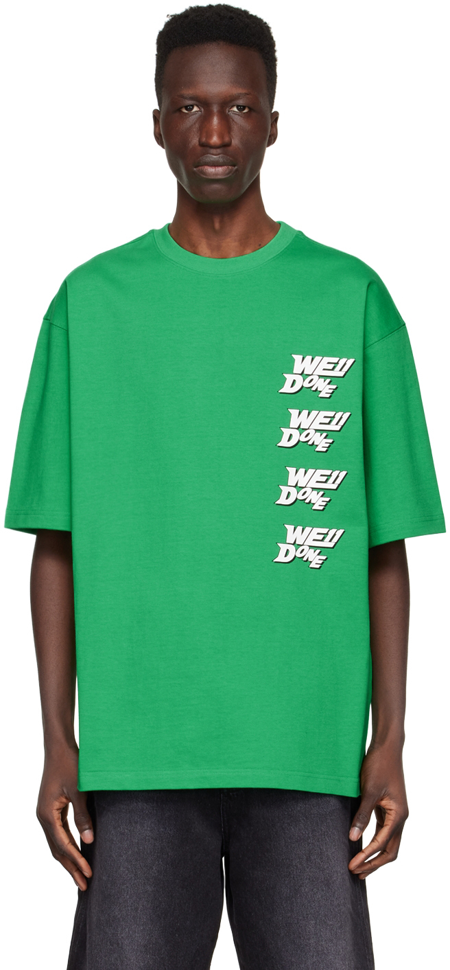 Homme Vêtements T-shirts T-shirts à manches courtes T-shirt en coton Coton we11done pour homme en coloris Vert 