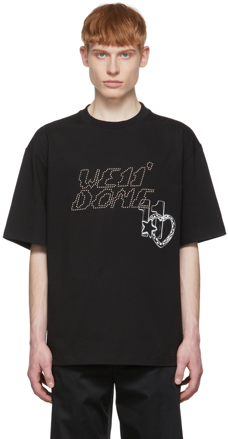 We11done Black Cotton T-Shirt | Smart Closet