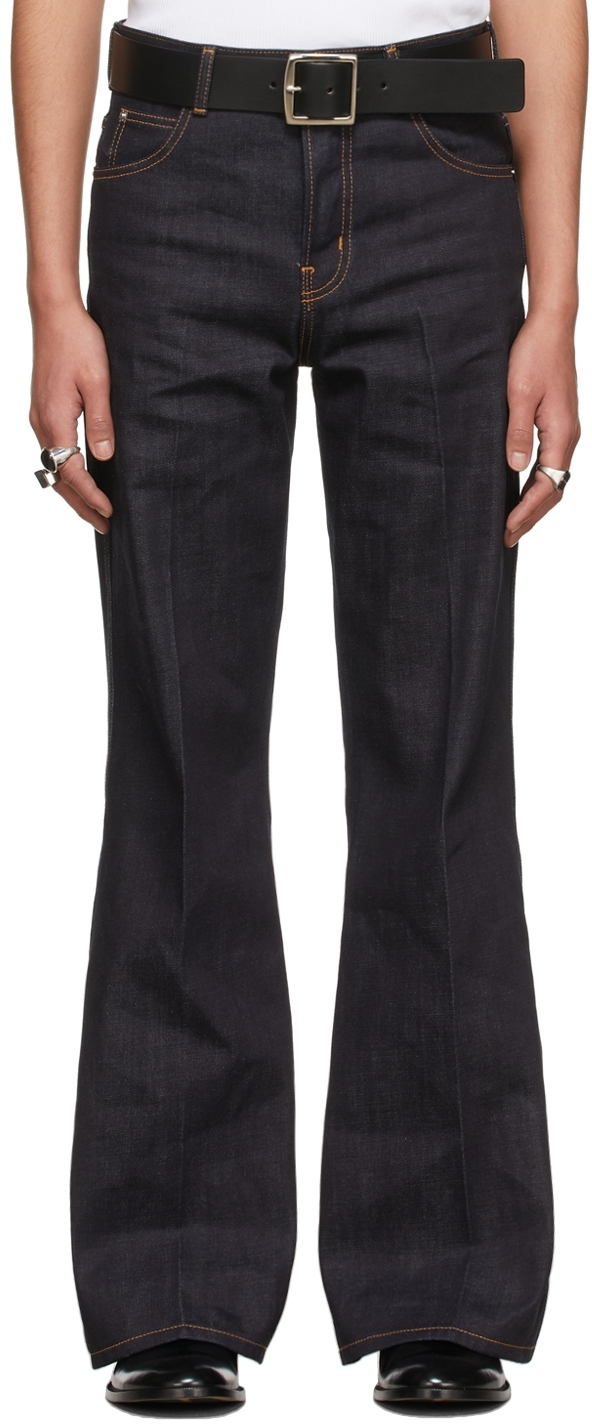Betydning Økonomi svale LU'U DAN: SSENSE Exclusive Indigo 70's Bellbottom Jeans | SSENSE