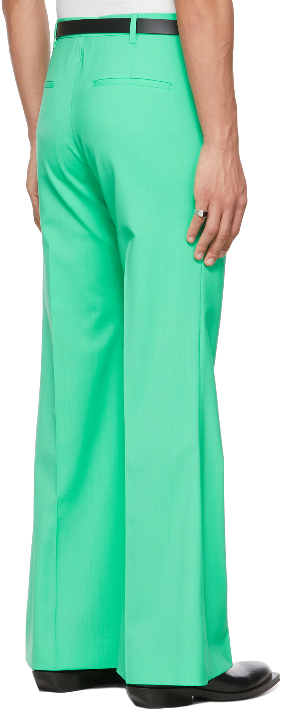  Lu'u Dan Ssense Exclusive Green 70's Bellbottom Trousers 