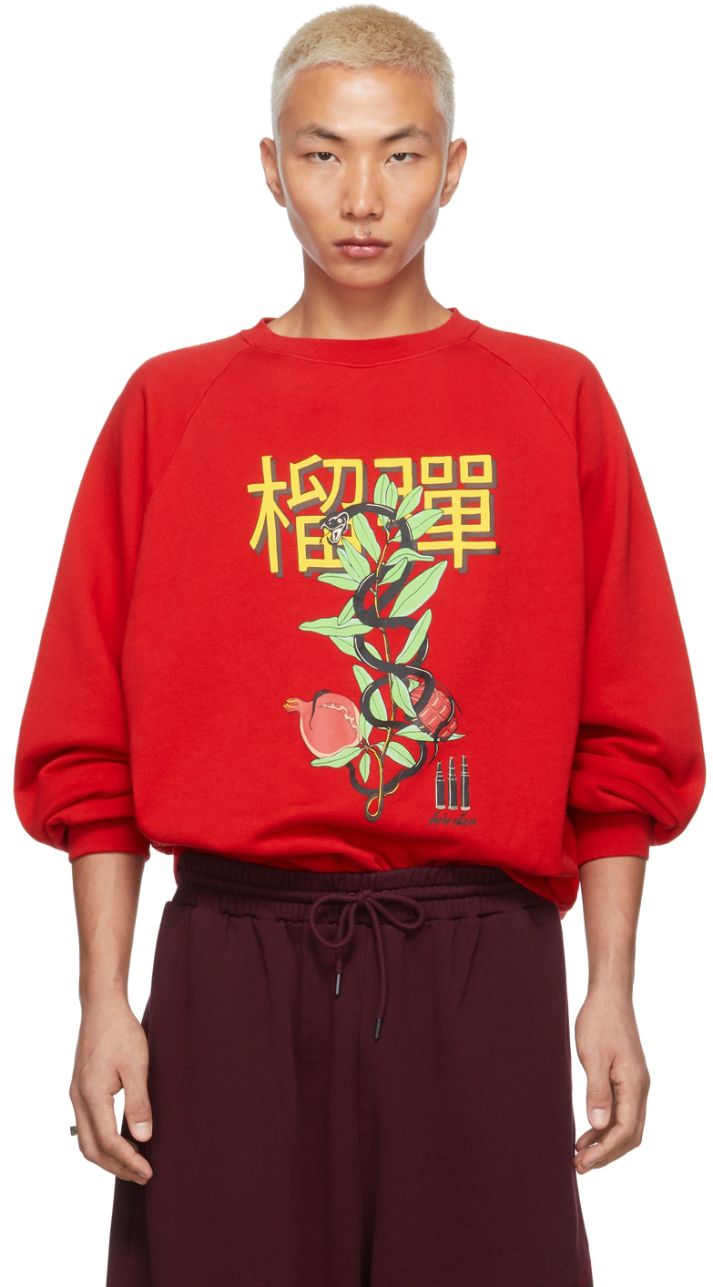 SSENSE Exclusive Red Twisted Snake Sweatshirt