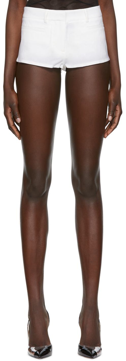 Nensi Dojaka White Mini Tailored Shorts