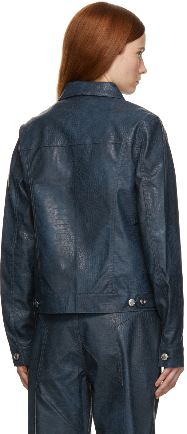 Marc Jacobs Heaven Navy Croc Jacket Smart Closet