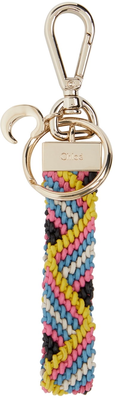 Chloé Multicolor Woven Key Ring