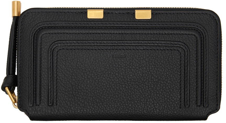 Chloé: Black Marcie Wallet | SSENSE