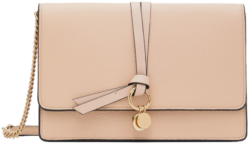 Chloé Pink Alphabet Shoulder Bag In 6j5 Cement Pink | ModeSens