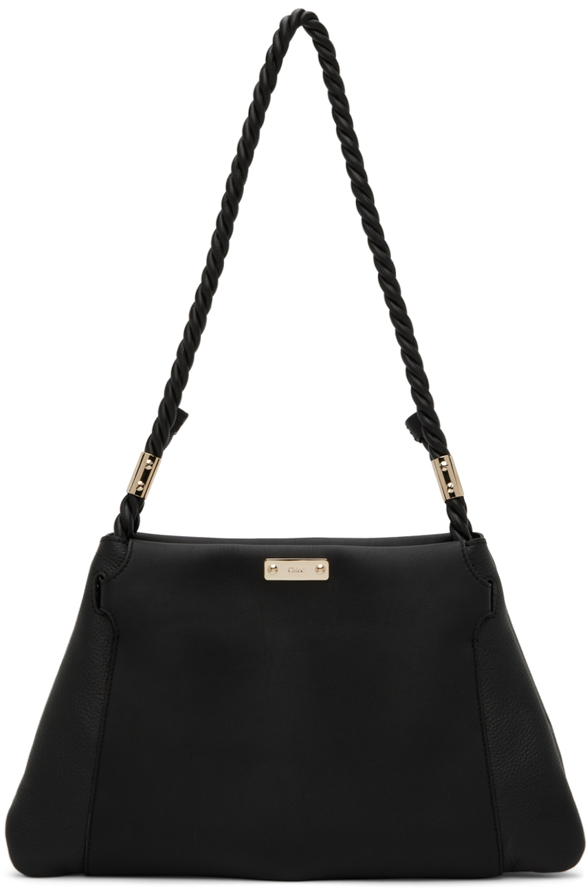 Chloé: Black Medium Key Shoulder Bag | SSENSE