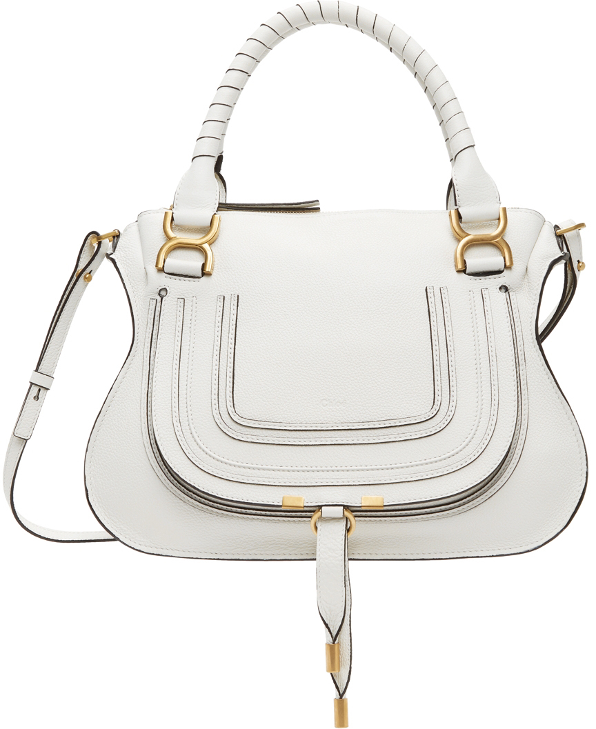 Chloé White Marcie Shoulder Bag