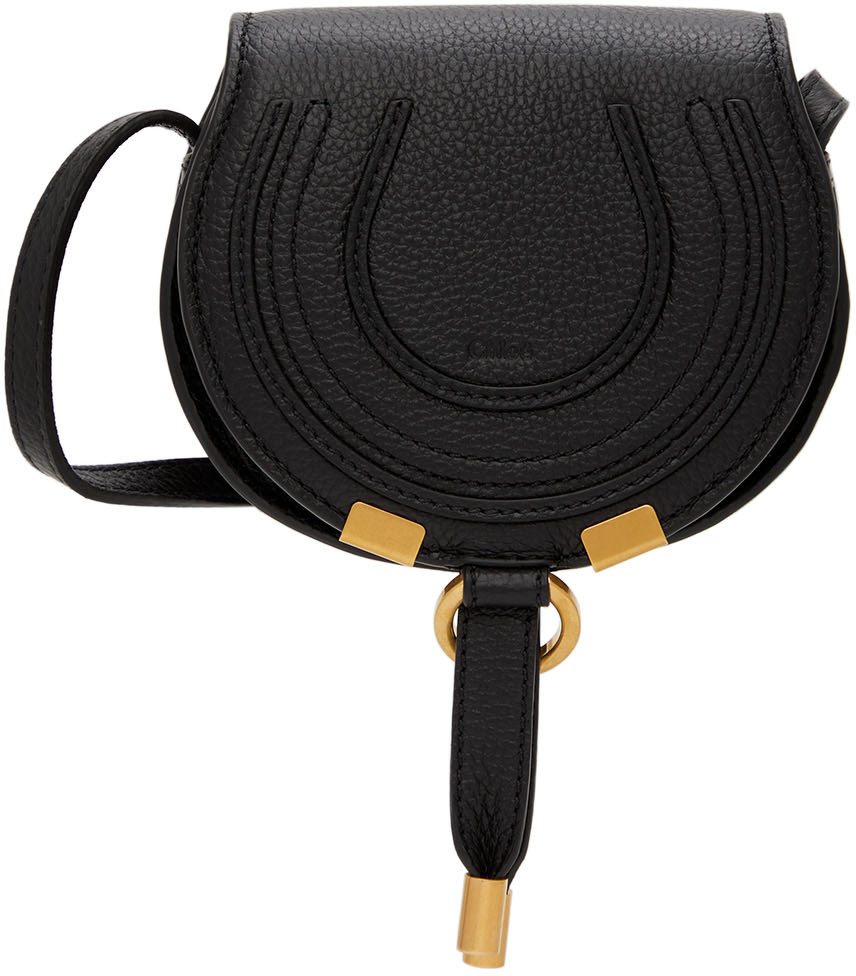Chloé Black Nano Marcie Saddle Bag