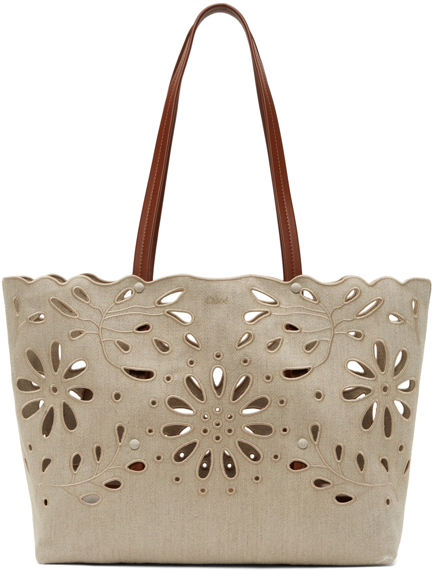 Chloé Taupe Kamilla East-West Tote