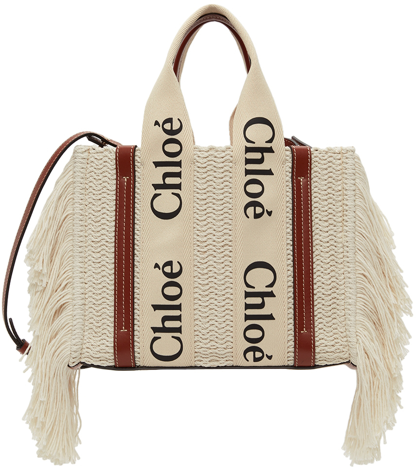 Chloé Off-White Small Woody Tote