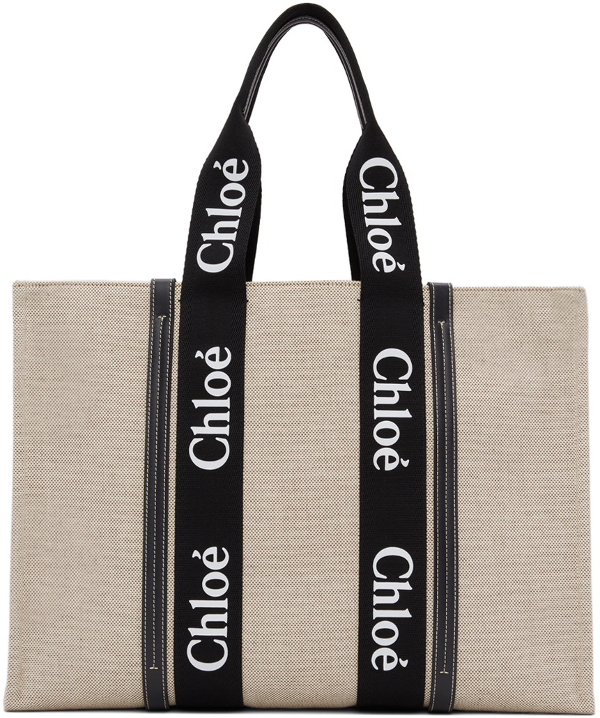 chloe black tote bolsa