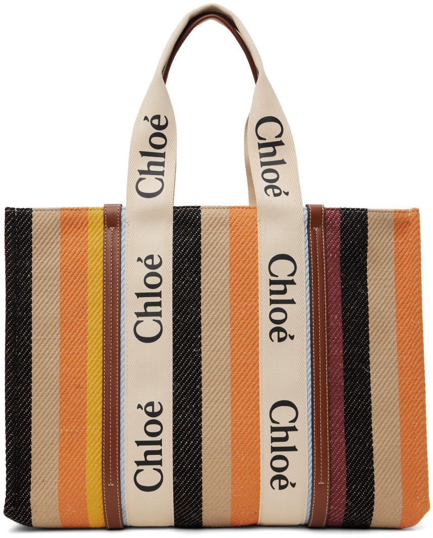 Chloé Multicolor Large Woody Tote