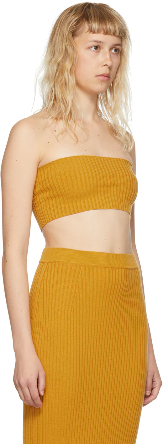 Shop Chloé Yellow Wool Camisole In 780 Sunlight Yellow