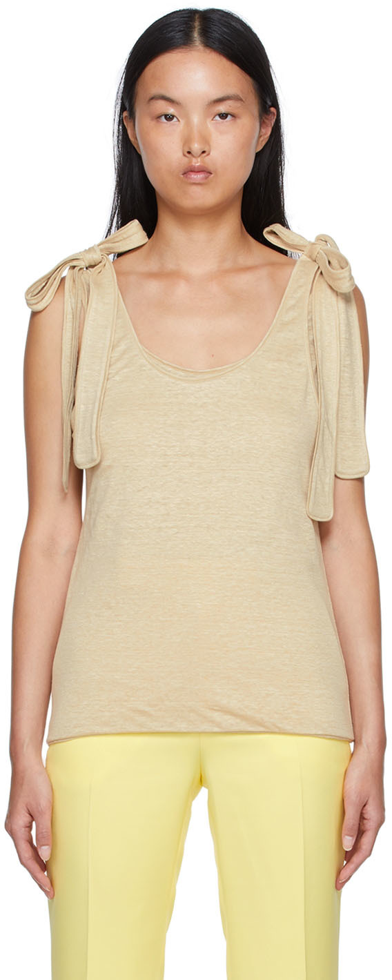 Chloé Pink Linen Tank Top