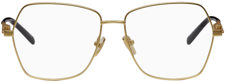 Balenciaga Gold Geometric Butterfly Glasses