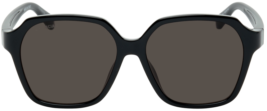 Balenciaga Black Side Square Sunglasses