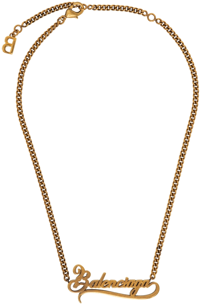 Balenciaga Heartmotif Necklace  Gold  Editorialist