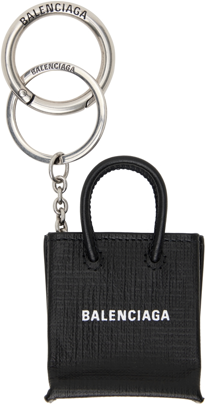 Black Mini Shopping Keyring SSENSE Women Accessories Keychains 
