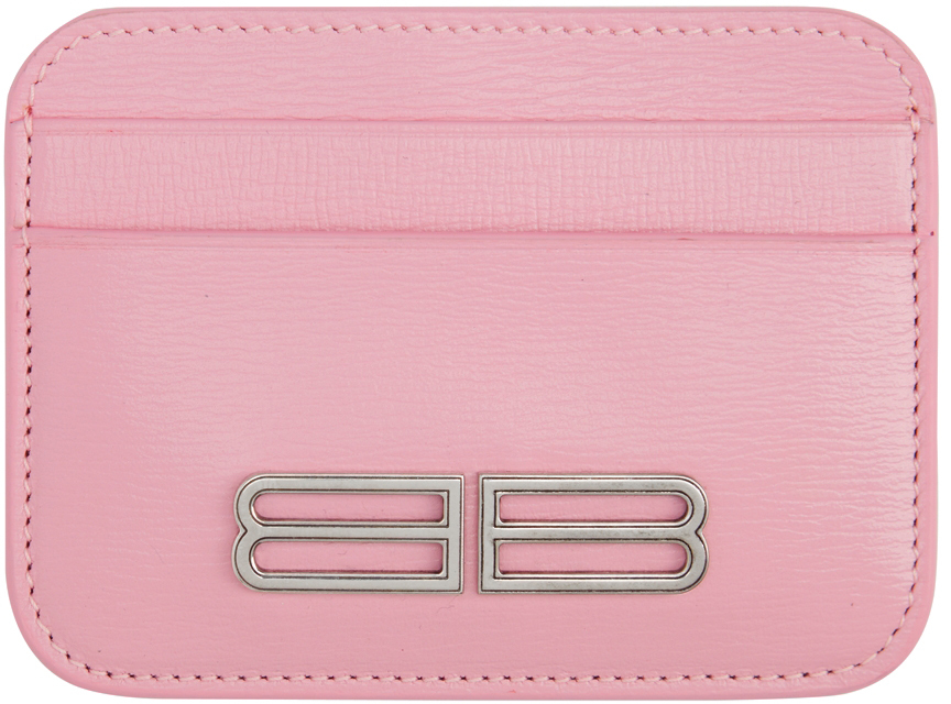 Pink Vertical Gossip Card Holder SSENSE Women Accessories Bags Wallets 