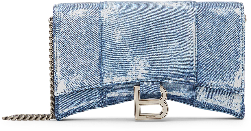 Balenciaga Blue Hourglass Shoulder Bag