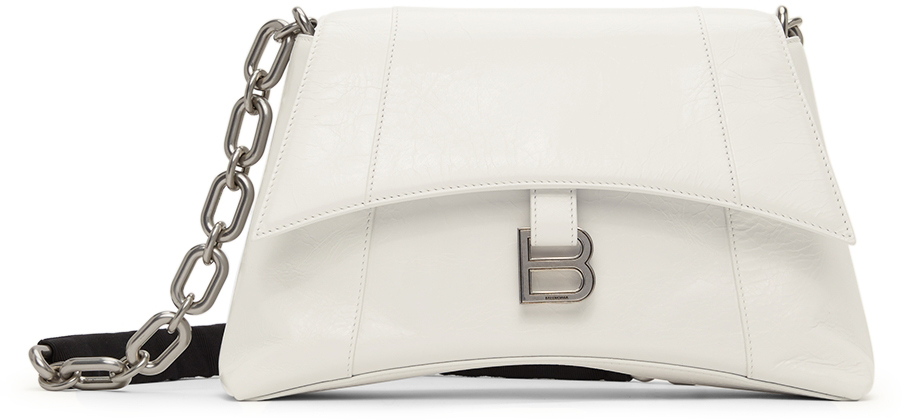 Balenciaga White Downtown Shoulder Bag