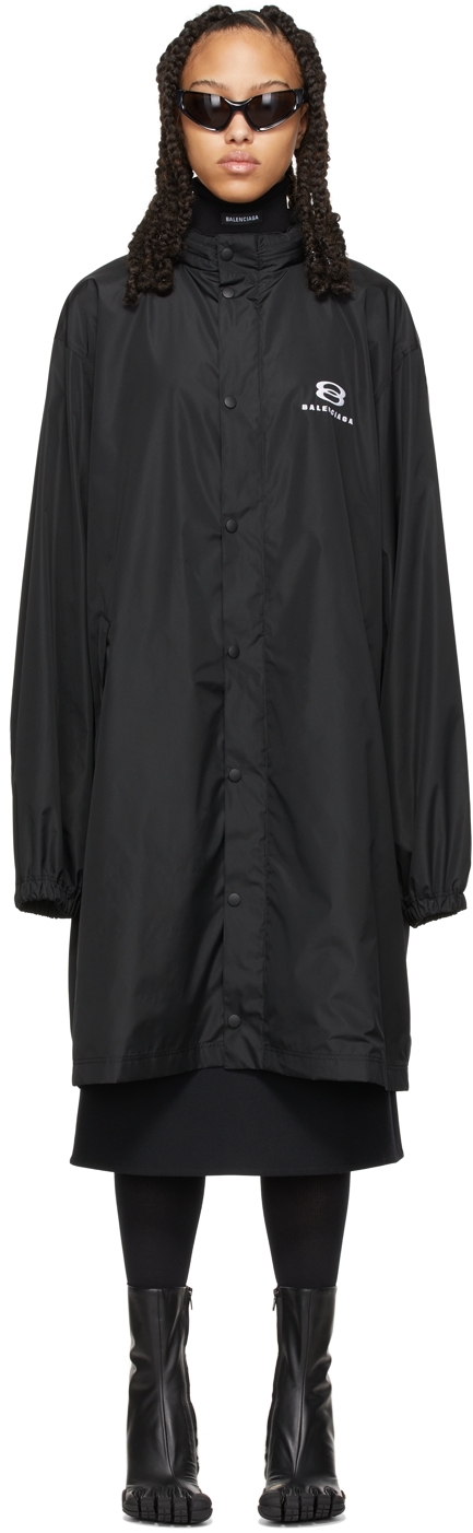 Black Long Rain Coat