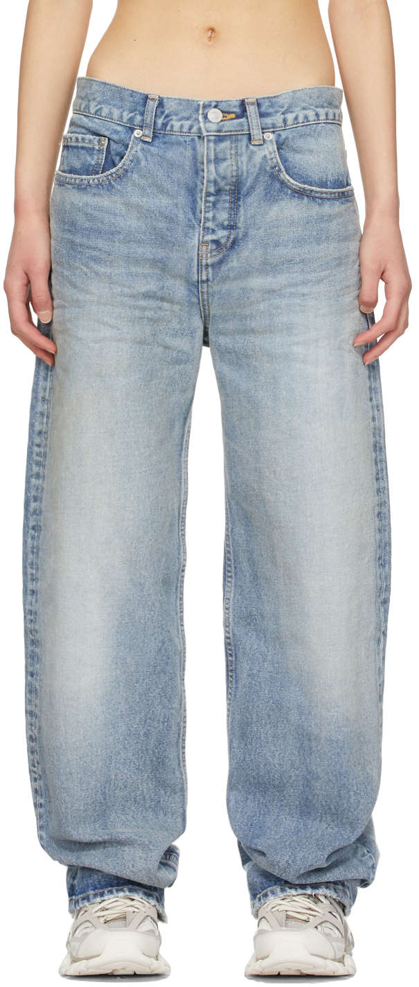Balenciaga: Blue Straight Leg Jeans 