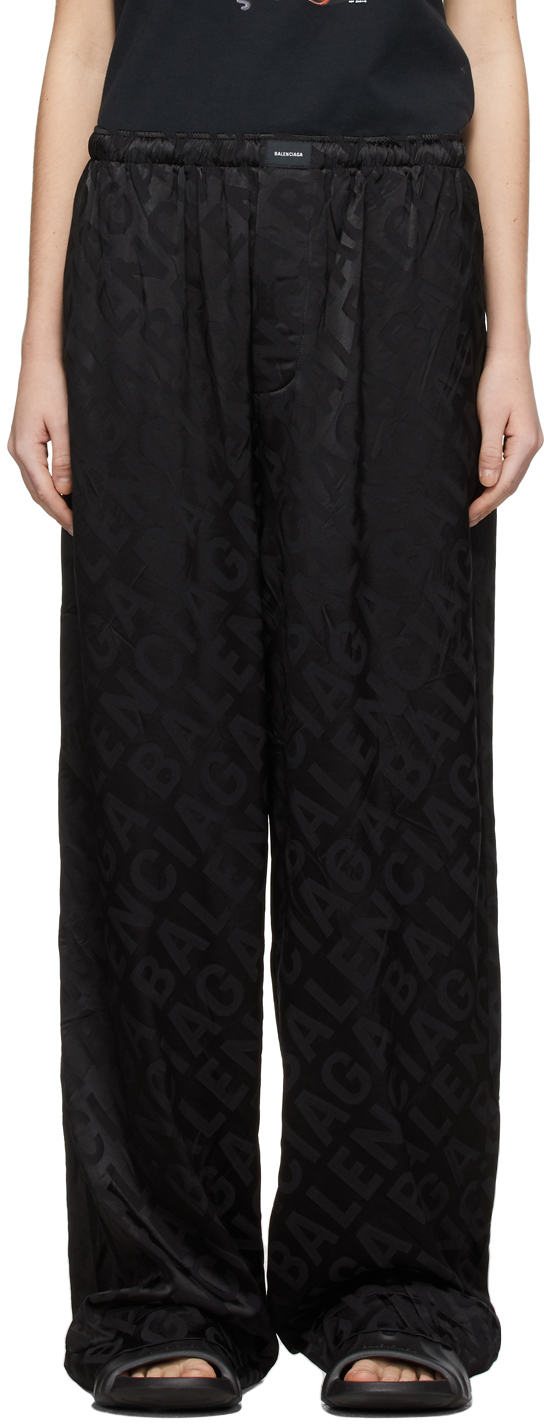 Balenciaga Black Logo Pyjama Pants