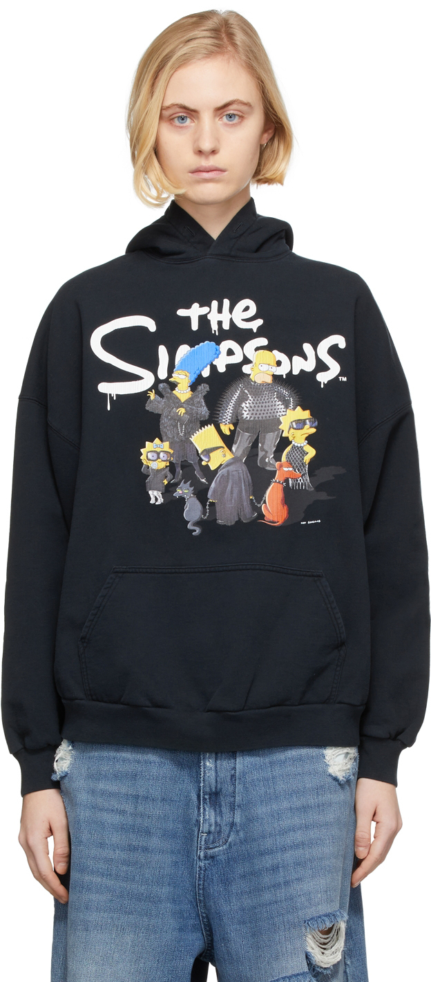Black The Simpsons Edition Wide Fit Hoodie