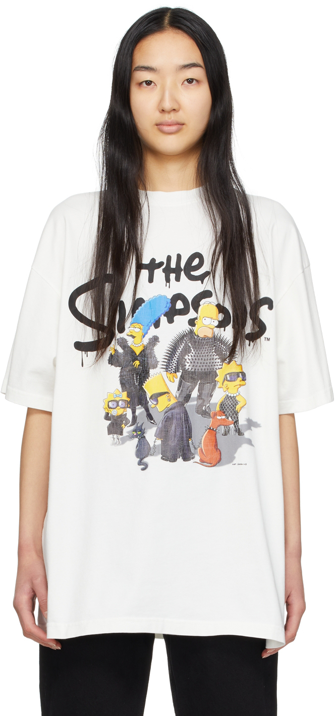 frutas Ocupar Notorio Off-White The Simpsons Edition Oversized T-Shirt by Balenciaga on Sale