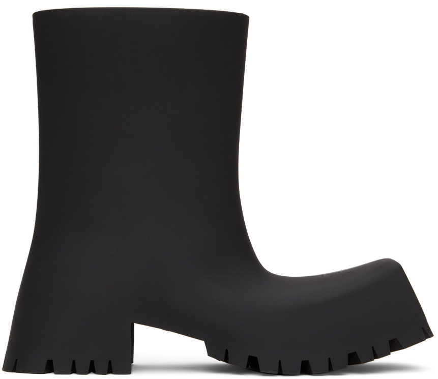 Strike Leather Ankle Boots in Black  Balenciaga  Mytheresa
