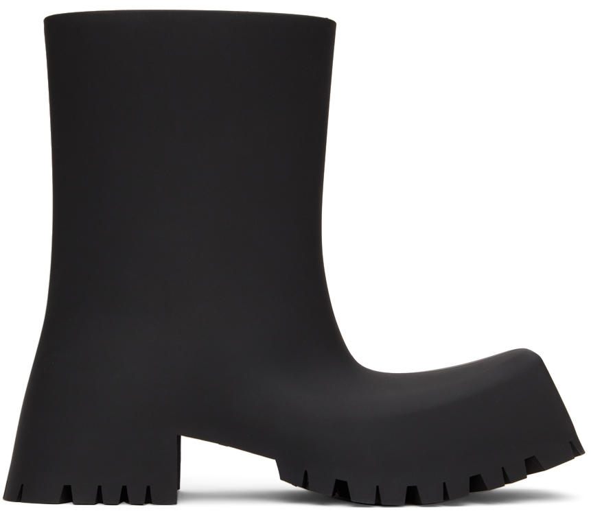 Black Rubber Trooper Boots