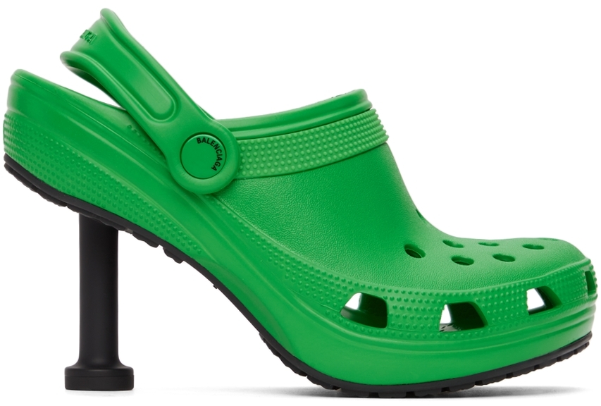 Balenciaga Green Crocs Edition Madame Heels