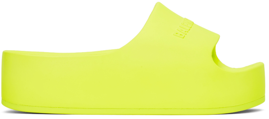 Balenciaga Yellow Chunky Platform Slides