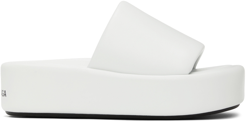 Balenciaga: White Rise Sandals | SSENSE