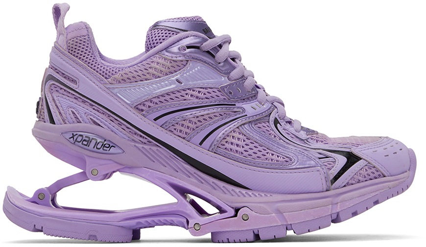 Forskellige Kyst jeg er sulten Balenciaga: Purple X-Pander Sneakers | SSENSE