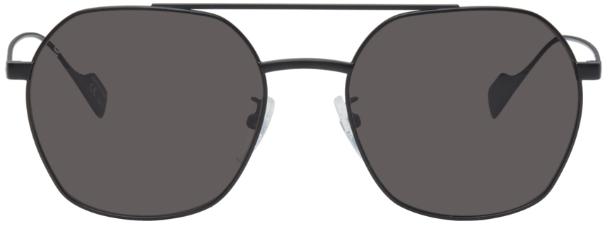 Balenciaga Black Metal Round Sunglasses