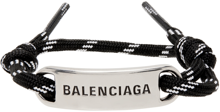 Balenciaga Black & White Plate Bracelet