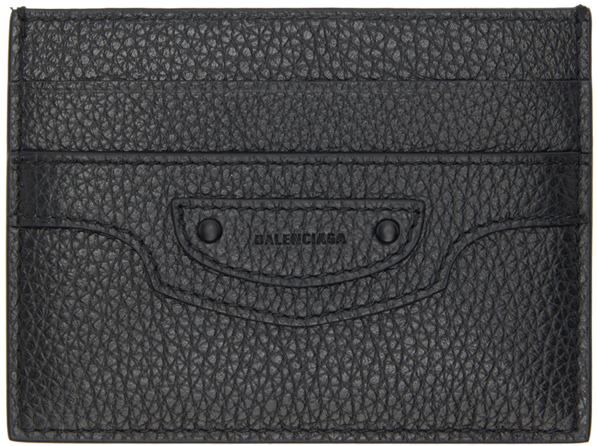 BALENCIAGA Neo Classic textured-leather cardholder