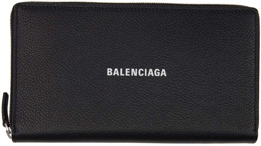 Balenciaga Black Cash Continental Wallet