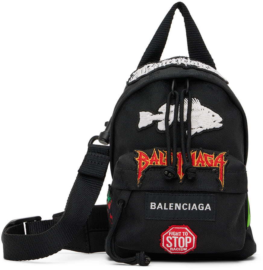 Balenciaga Black Mini Explorer Backpack