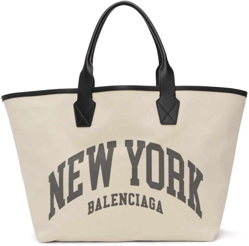 Balenciaga オフホワイト ラージ New York トートバッグ