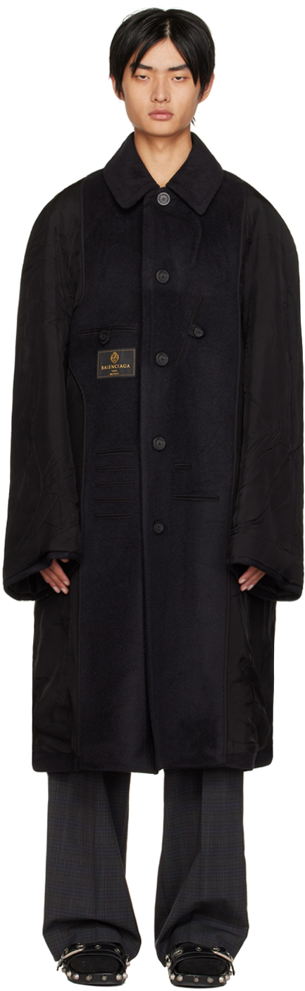 Balenciaga Ao Fur Coat in Black for Men  Lyst