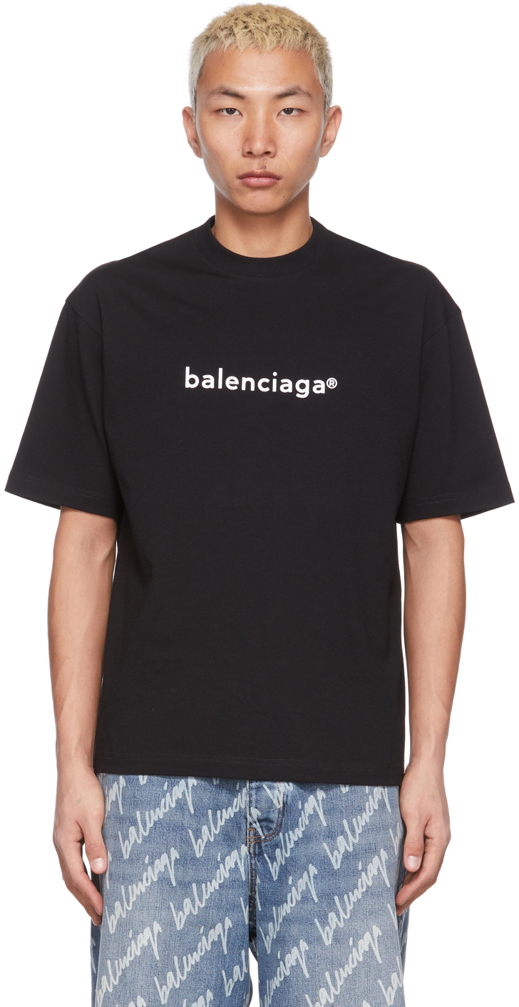 Balenciaga Black Copyright Logo T-Shirt