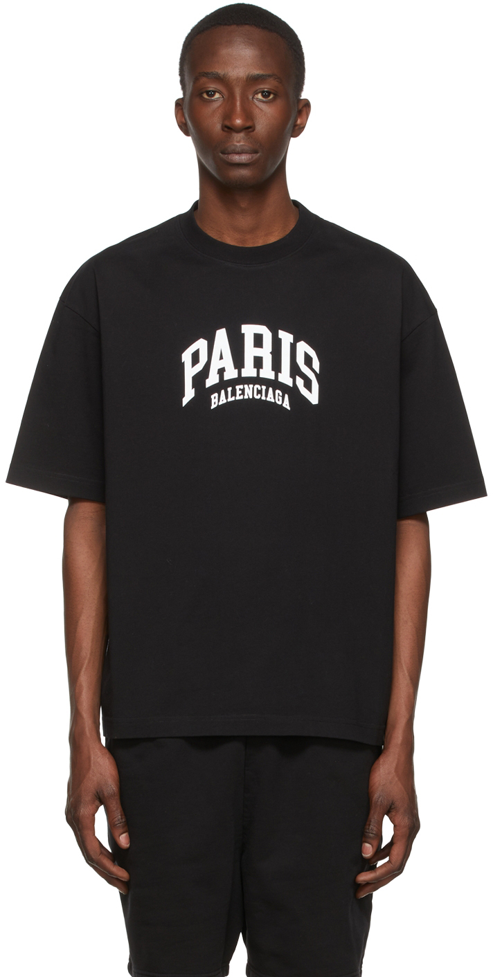 Balenciaga Black College T-Shirt | Smart Closet