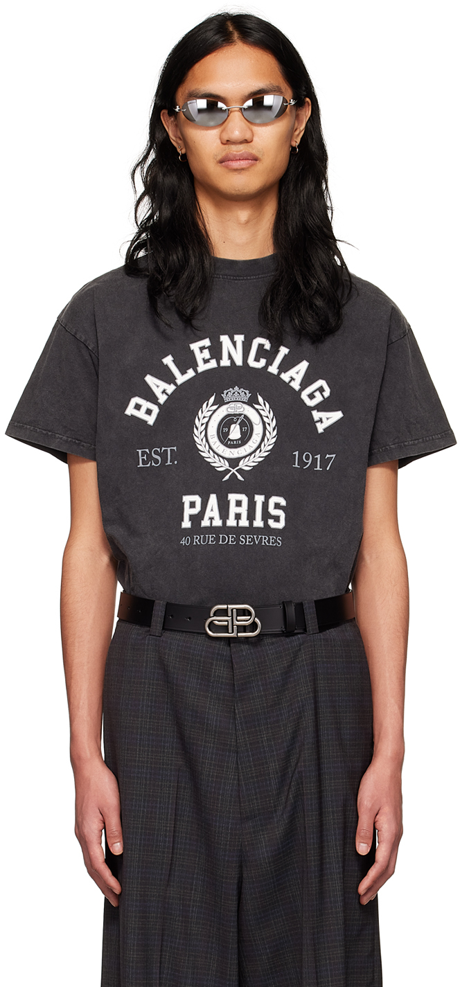 Balenciaga College 1917 T-shirt Regular Fit In 1000 | ModeSens