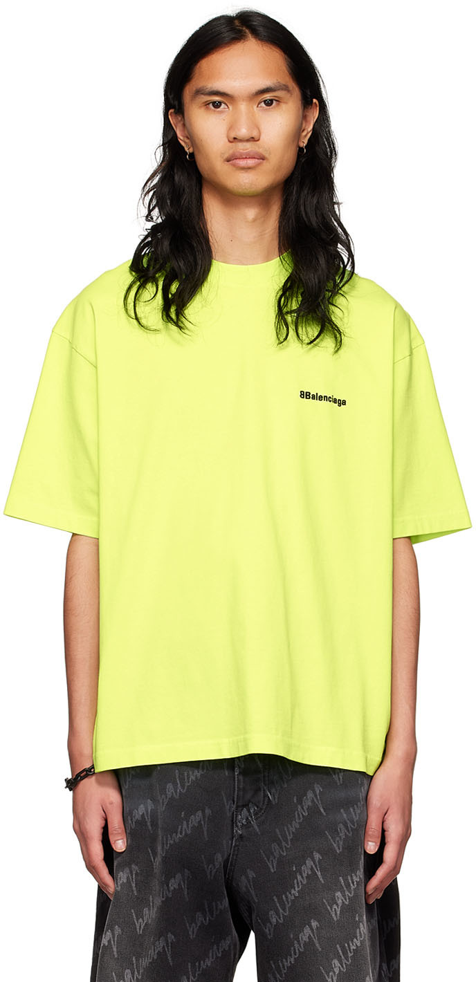 Balenciaga Yellow Cotton T-Shirt