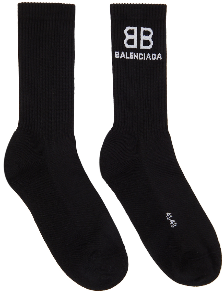 Balenciaga Black & White Tennis Socks