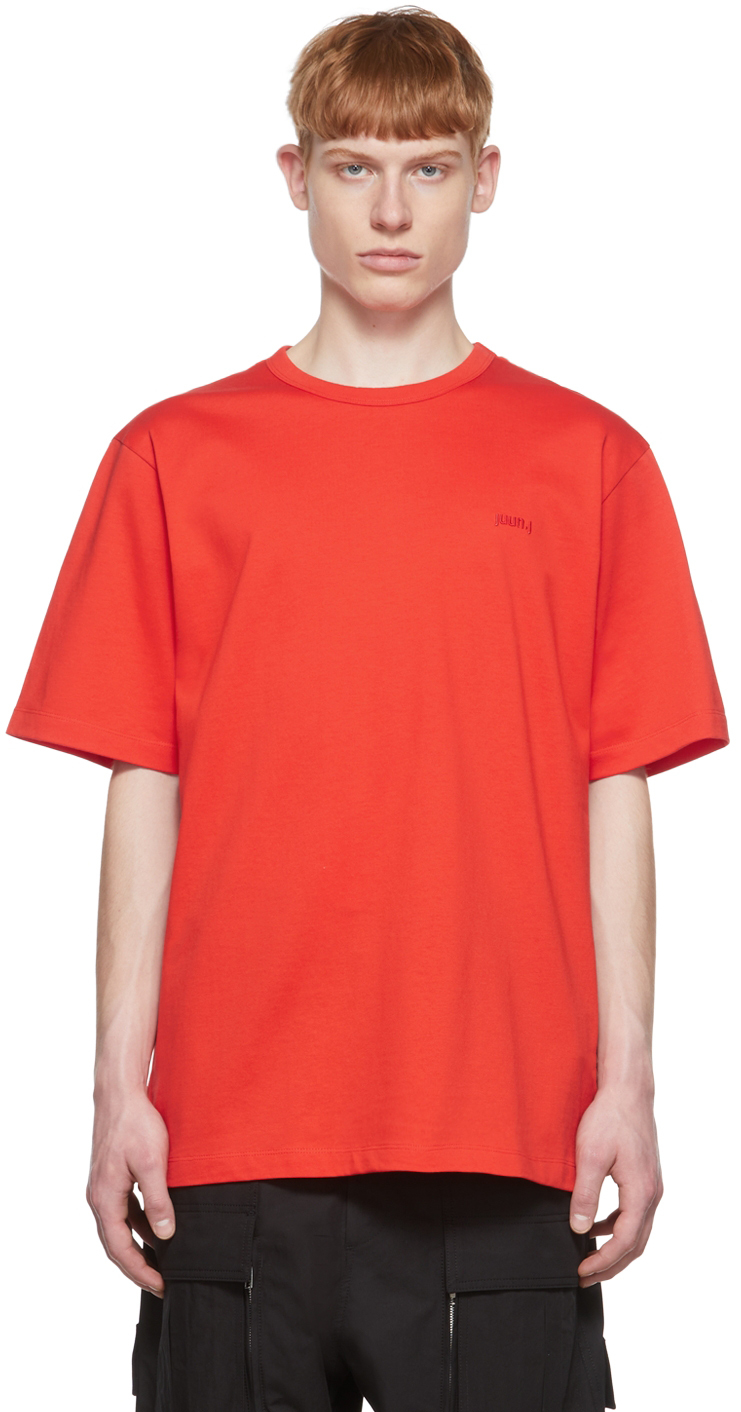 Juun.J SSENSE Exclusive Black and Orange Layered Long Sleeve T-Shirt Juun.J